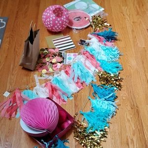 Pink // Blue // Teal // Gold Party Decor Bundle